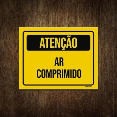 Imagem de Placa De Sinalização - Atenção Ar Comprimido 27X35 - Sinalizo