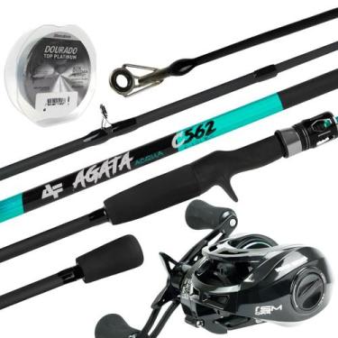 Imagem de Kit de Pesca Vara Carretilha AGATA + M21 Pro - Albatroz, 1,80m, Acqua,