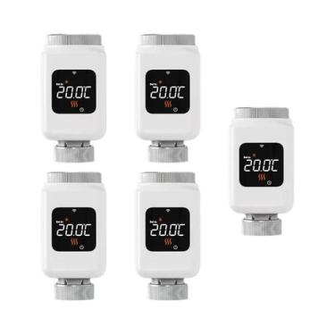 Imagem de Válvula Termostática Inteligente WiFi TRV Programável Controle Remoto 