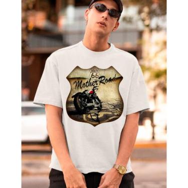 Imagem de Camiseta Estampada Masculina Moto Race Route 66 Harley Camisa Malha Al