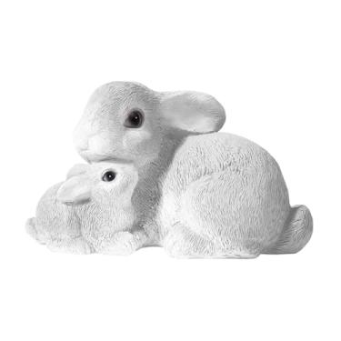 Imagem de Baoblaze Estátua de para Decoração de Páscoa, Enfeite Fofo, Estatueta de Animal em Resina, Escultura de para Sala de Estar, Ambientes, Branco