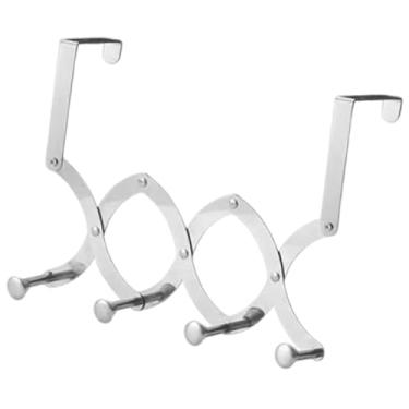 Imagem de YWJLQH Cabide de Porta Telescópico E Reforçado para Roupas, Ideal para Apartamentos, Casas E Dormitórios, de Porta-guarda-chuvas, 4 Ganchos, Tamanho real