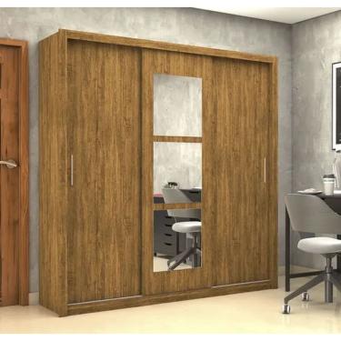 Imagem de Guarda Roupa Clarice Com Espelho Cinamomo - Carioca Móveis