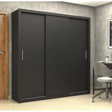 Imagem de Guarda Roupa Clarice 3 Pts Preto - Carioca Móveis