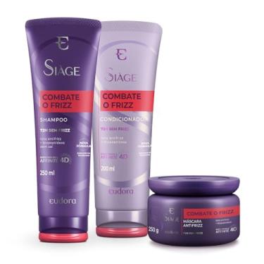Imagem de Eudora Kit Siàge Combate O Frizz: Shampoo 250ml + Máscara 250g + Condicionador 200ml
