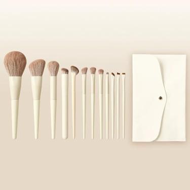 Imagem de 12 pincéis de maquiagem com base para blush para contorno de sombra, kit de pincéis de maquiagem, conjunto de pincéis de maquiagem profissional