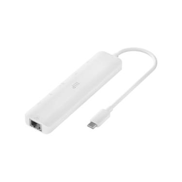 Imagem de Monoprice Adaptador HDMI 7 em 1 USB-C Multiport 4K, HDMI 4K @ 60Hz, leitores de cartão, Ethernet e entrega de energia de 100W, compatível com MacBook Pro/Air 2020, Galaxy S21, iPad Pro 2020