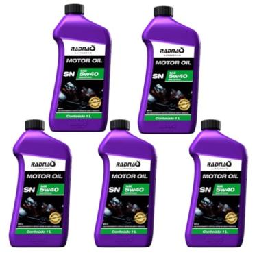 Imagem de Óleo Lubrificante Motor 5w40 Sintético - 5L - MOTORES A GASOLINA, ETANOL E GNV