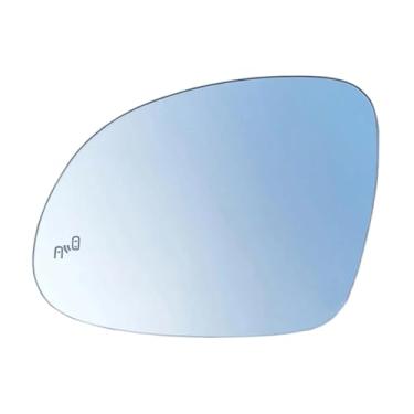 Imagem de Espelho lateral de aviso de ponto cego aquecido Compatível com vw tiguan 5n 2009-2016 sharan 7n 2012-2019 skoda yeti 2014 bsd bsm lente transparente(Left Side LH)