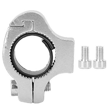 Imagem de Suporte para copo de bicicleta, liga de alumínio, montagem no guiador, garrafa de água para ciclismo, motocicleta, scooter elétrica, preto, vermelho, prata 5x4x1,2cm (Prata)