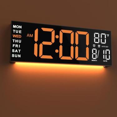 Imagem de Relógio JALL 16" Digital Wall Mount RGB com temporizador LED 5V
