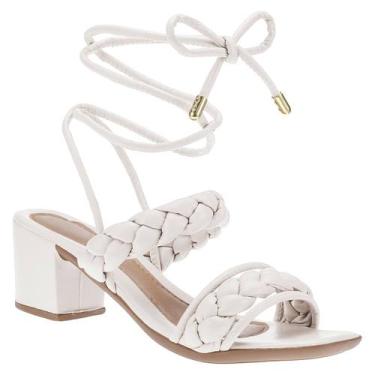 Imagem de Sandália Feminina Trançada de Amarrar Com Salto Bloco - Kokota Mania, 