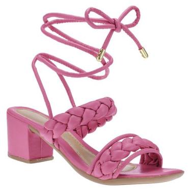 Imagem de Sandália Feminina Trançada de Amarrar Com Salto Bloco - Kokota Mania, 