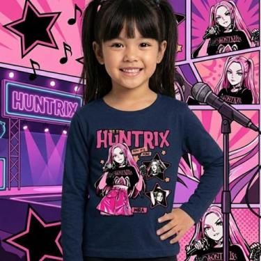 Imagem de Blusa Infantil Manga Longa Huntrix Personagens Zoey e Mira, Azul mira,