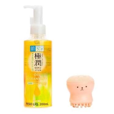 Imagem de Hada Labo Gokujyun Kit - Óleo de Limpeza Facial + Massageador Facial Polvo Kit-Unissex
