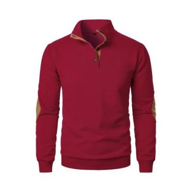 Imagem de Camisas Polo Masculinas De Manga Longa Com Botão E Gola, Leves E Casua