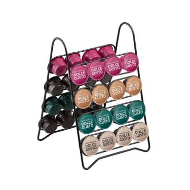 Imagem de Porta Cápsulas Dolce Gusto Suporte Preto para 32 Unidades Café - Passe