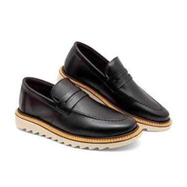 Imagem de Loafer Sapato Masculino Slip On Tratorado Elegante Confortável-Masculino