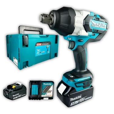 Imagem de Chave de Impacto A Bateria 18V Makita DTW1001RFJ Motor Brushless Força