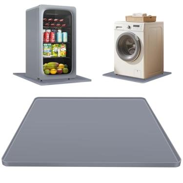 Imagem de ToLanbbt Tapete de silicone para mini geladeira - 61 cm x 61 cm x 2 cm, bandeja coletora sob a geladeira, protetor de chão, resistente a vazamentos, panela CA portátil para máquina de lavar louça