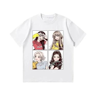 Imagem de Camisetas Pink Kpop BP Jump 2025 Para Meninas, Verão, Alta Qualidade, 