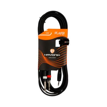 Imagem de Cabo de Áudio Hayonik P2 Estéreo 2 P10 Mono 5 Metros - CB0529