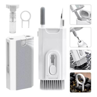 Imagem de Kit De Limpeza Multifuncional 8x1 - Teclado, Fones, Celular, Tablet e Cameras Digital