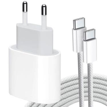 Imagem de Kit Carregador iPhone Turbo com Cabo Tipo C + Fonte 25W Ultra Rápida Compatível iPhone 15, 16 e 17 Pro Max