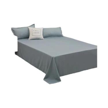 Imagem de Roupa De Cama Lavável Na Máquina Em Cor Sólida, Lençol Para Cama De So