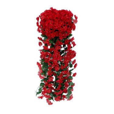 Imagem de Cesto com Parede de Flores Artificiais para Decoração Casamento e Lar