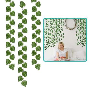 Imagem de 81 Metros Trepadeira Artificial Hera Decoração Folhagem - CLICK HOUSE