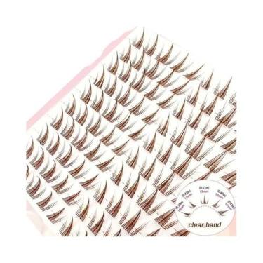 Imagem de Cílios Postiços Naturais Confortáveis C-Curl Marrom Pacote Com 100 Uni