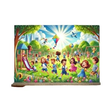 Imagem de 1pc banner de fundo de jogo feliz, sala, jardim, adereços de estúdio d