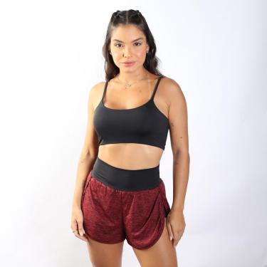 Imagem de Conjunto Feminino Treino Top e Short Duplo Dry Rajado-Feminino