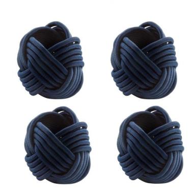 Imagem de Argola de Guardanapo com 4 peças - Marinho - MIMO