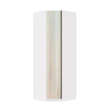 Imagem de Guarda Roupa Modulado Canto Diagonal 1 Porta 6 Prateleiras 83cm Prime Luciane Móveis