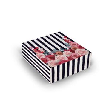 Imagem de Kit 12 Caixa Quadrada Grande Para Presente 21x27x8 Estampada - NoBrand