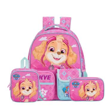 Imagem de Mochila Costas Lancheira Térmica Estojo Box Skye Paw Patrol