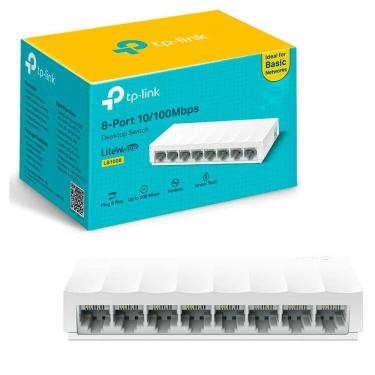 Imagem de Switch Tp-link Litewave Ls1008, 8 Portas 10-100 Fast Ethernet - Branco