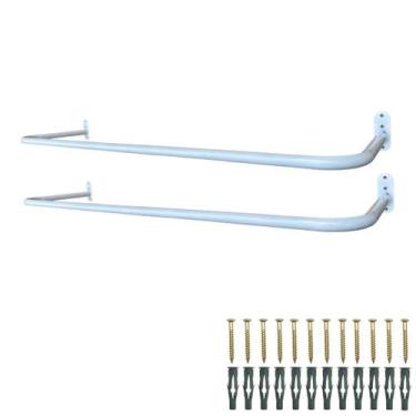 Imagem de Duas Araras 80cm De Parede Cabideiro Para Roupas Organização Lojas Clo