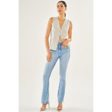 Imagem de CALÇA JEANS FEMININA BOOT CUT DOCE TRAMA REF:105443-Feminino