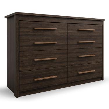 Imagem de Comoda 8 Gavetas Para Quarto Elegance Capuccino Wood - Batrol