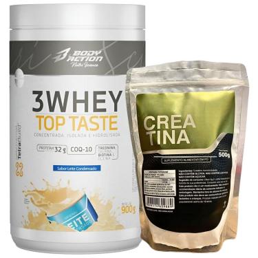 Imagem de Kit Whey Protein Body Action 900g + Creatina 100% Pura 500g-Unissex