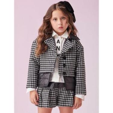 Imagem de CONJUNTO JAQUETA E SHORTS PIED POULE XADREZ ANIMÊ-Feminino