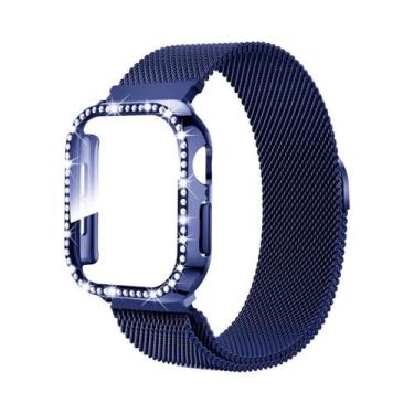 Imagem de Pulseira De Diamante Com Fecho Milanesa Para Apple Watch Compatível Co
