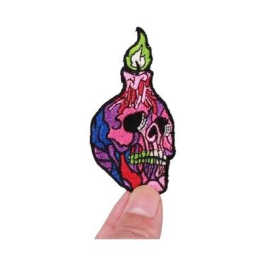 Imagem de Patch Bordado De Macaco Fumante Punk, Animal Feroz, DIY, Termocolante 