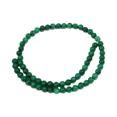 Imagem de Contas De Pedra Jade Verde Natural Redondas Para Fazer Joias DIY, Puls
