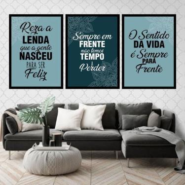 Imagem de Kit 3 Quadros Decorativos Não Temos Tempo A Perder 34x23cm