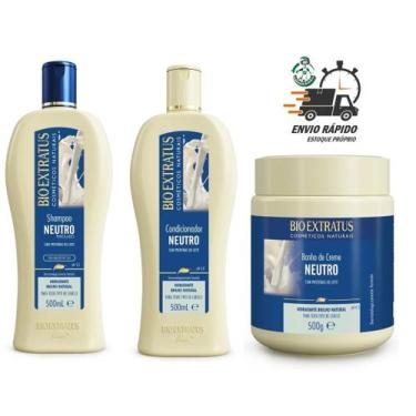 Imagem de Bio Extratus Neutro Shampoo + Condicionador + Máscara 500ml