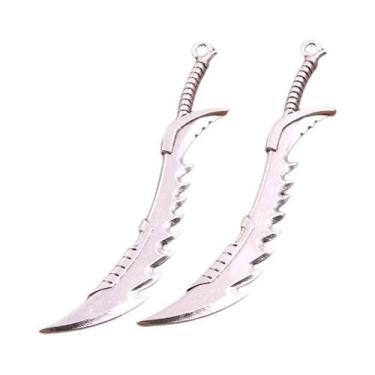 Imagem de Pingentes De Armas Antigas (Espada, Faca, Arma, Arco) Em Liga Mista, 1